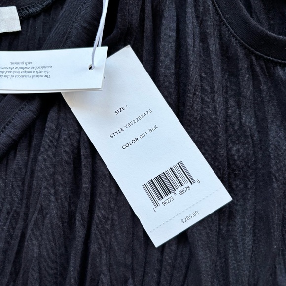 Vince black pleated midi dress nwt - Picture 5 of 6